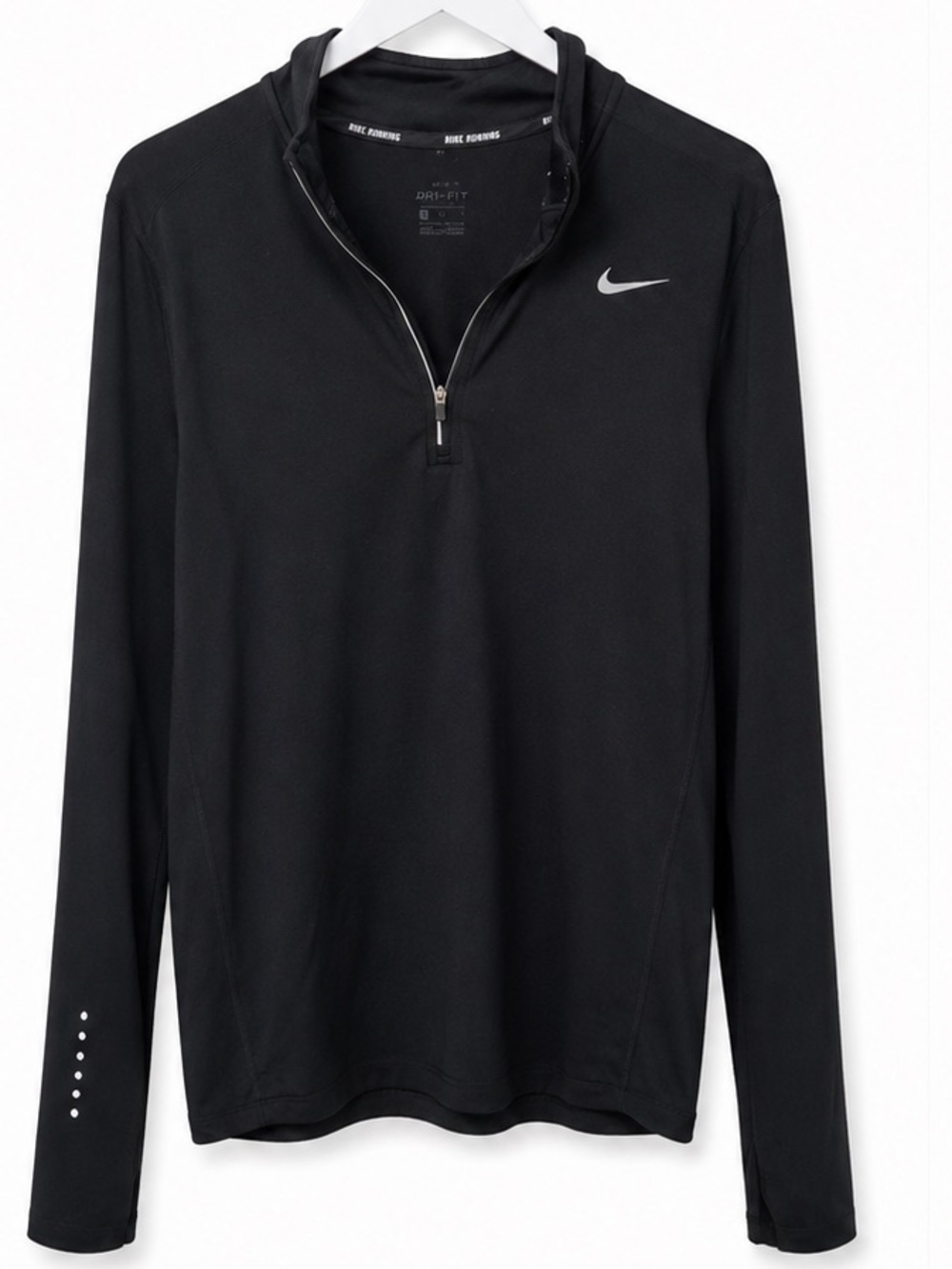 Nike Black Long Sleeve Quarter-Zip Performance Top